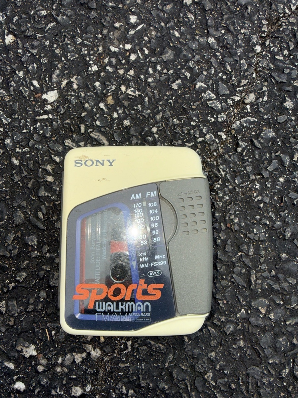 Sony Sports Walkman Portable Cassette Player - Cream & Gray